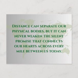 Long Distance Relationship Quote Postcard   Miles 