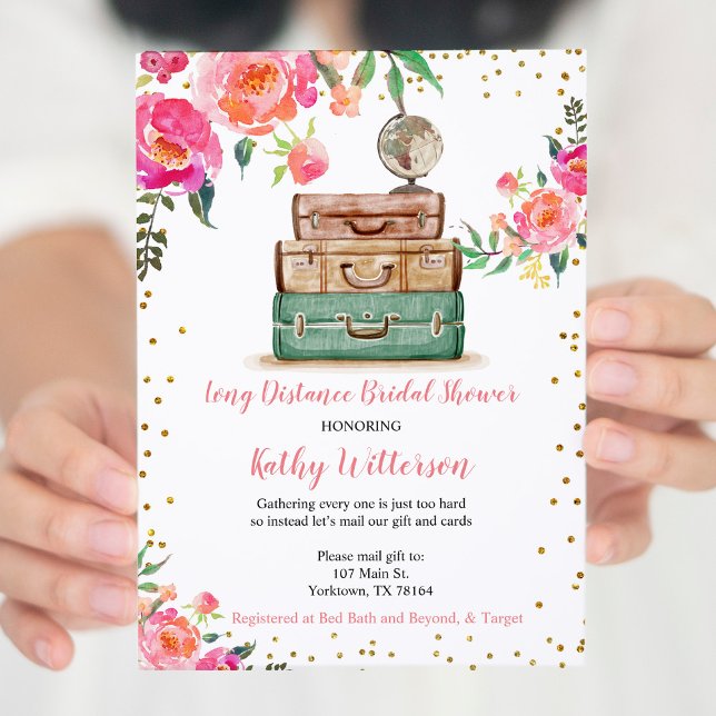 Long Distance Travel Themed Bridal Shower Invitation (Creator Uploaded)