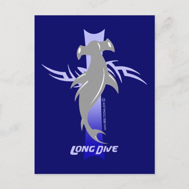Long Dive: Hammerhead Postcard (Front)