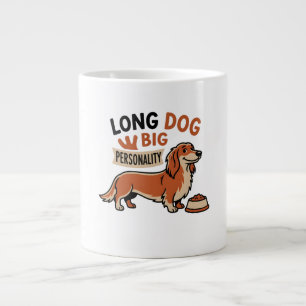 Long Dog Big Personality Cartoon Large Coffee Mug