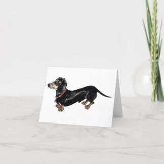 'long dog' dachshund greeting card
