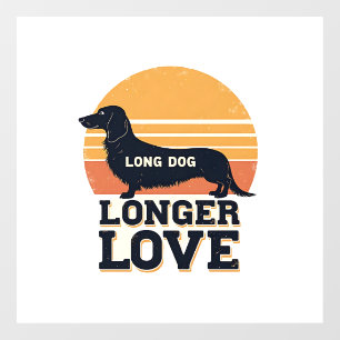 Long Dog Longer Love Vintage Dachshund Sunset Grap