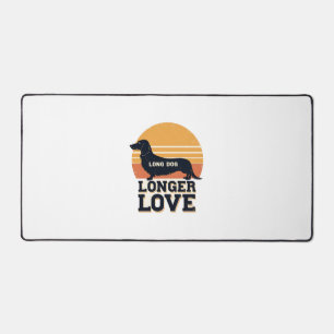 Long Dog Longer Love Vintage Dachshund Sunset Grap Desk Mat