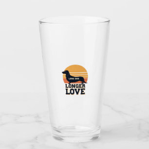 Long Dog Longer Love Vintage Dachshund Sunset Grap Glass