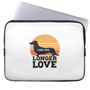 Long Dog Longer Love Vintage Dachshund Sunset Grap Laptop Sleeve