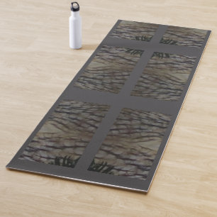 Long-eared Owl Feathers Pattern Yoga Mat