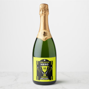 Long Employment Service Recognition Ten years Sparkling Wine Label