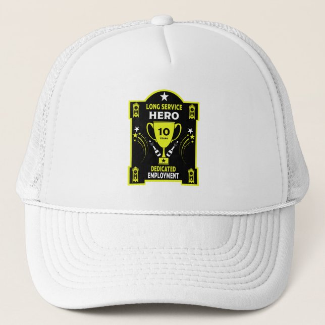 Long Employment Service Recognition Ten years Trucker Hat (Front)