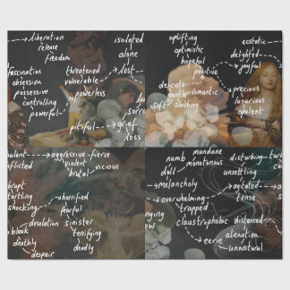 Long English Classroom Poster Poetry Mood Words Wrapping Paper