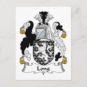 Long Family Crest Postcard