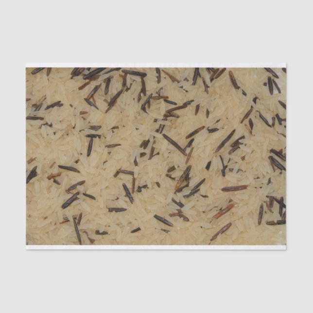 Long grain and wild rice tissue paper (Front)