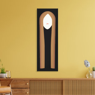 Long Hair Art Minimalist Modern Portrait Canvas Print
