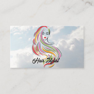 Long Hair Beauty  Business Card