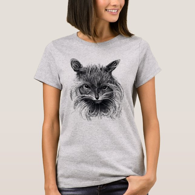 Long Hair Cat T-Shirt (Front)