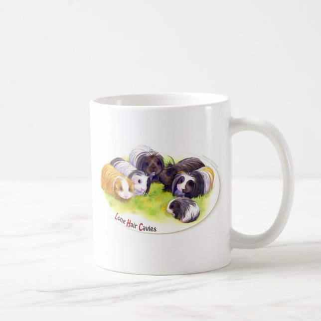Long Hair Cavies Coffee Mug (Right)
