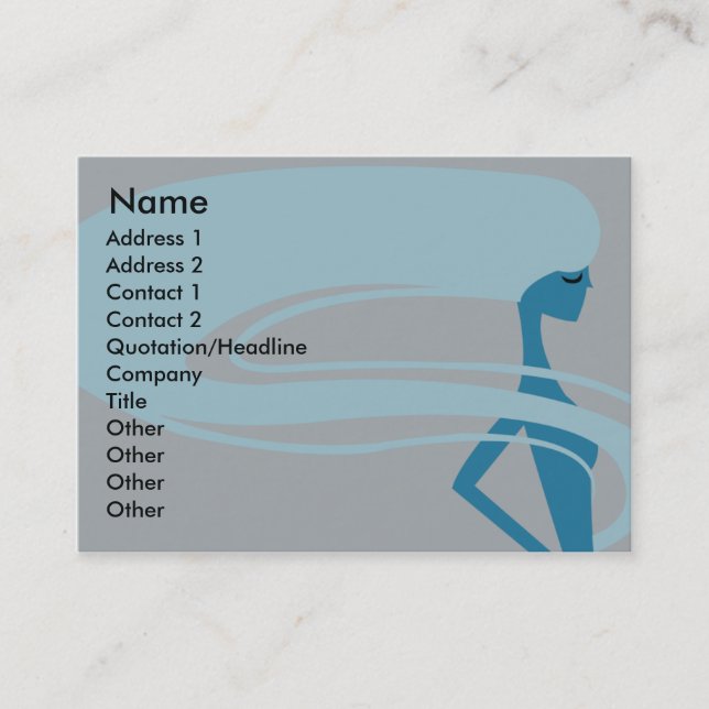 Long Hair - Chubby Business Card (Front)