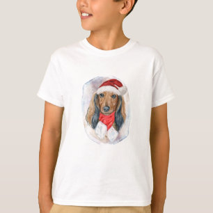 Long Hair Dachshund Christmas Gifts For Dog Lovers T-Shirt
