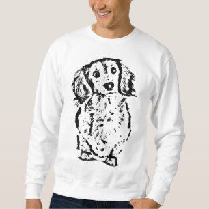 Long Hair Dachshund Lover Gift Doxie Mum Dad Cute  Sweatshirt