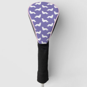 Long Hair Dachshund Loving Golfer Purple Gift Golf Head Cover