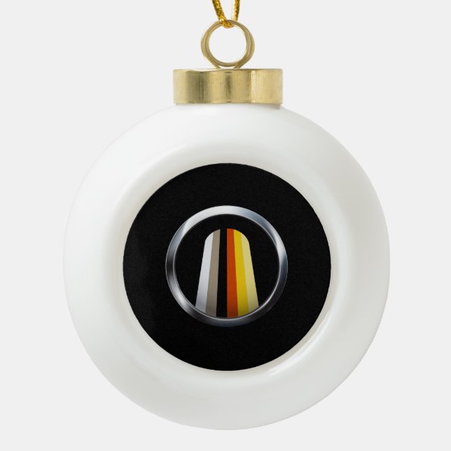 Long Hair Pride Ceramic Ball Christmas Ornament (Front)