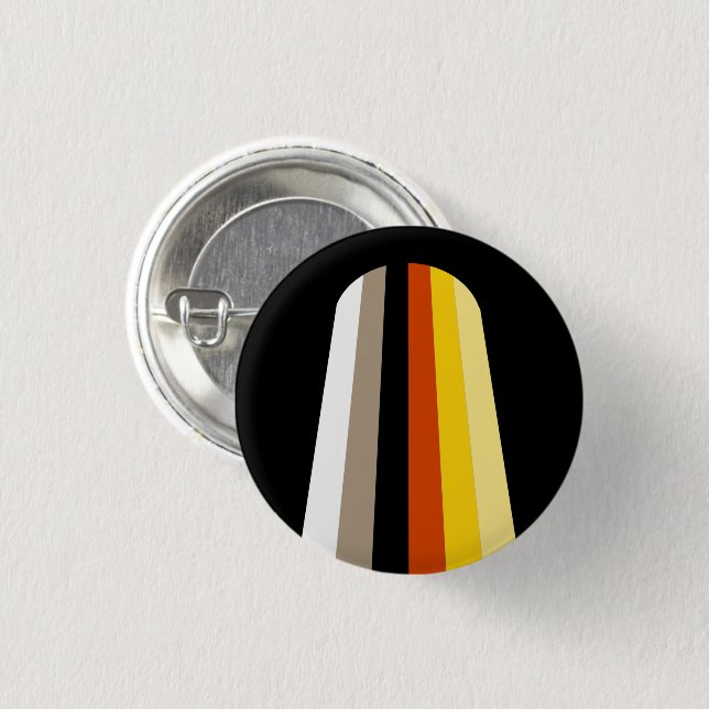 Long Hair Pride Flag 3 Cm Round Badge (Front & Back)