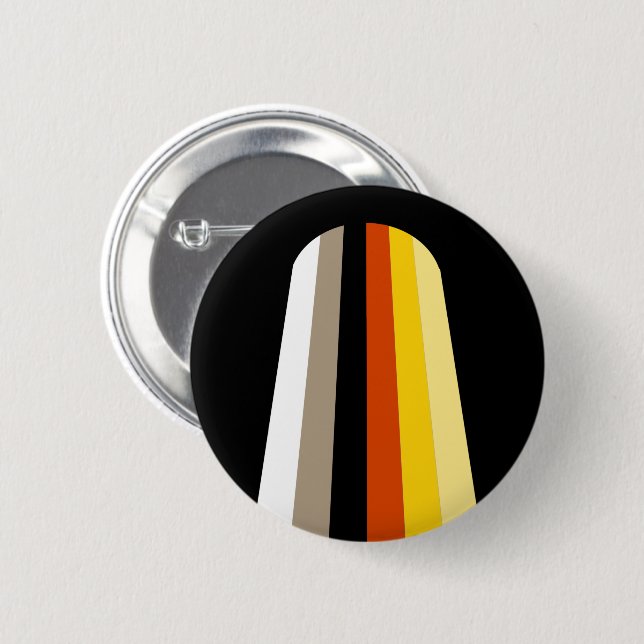 Long Hair Pride Flag 6 Cm Round Badge (Front & Back)