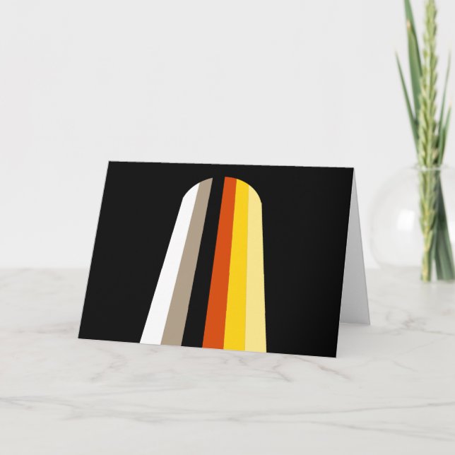 Long Hair Pride Flag Card (Front)