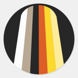 Long Hair Pride Flag Classic Round Sticker