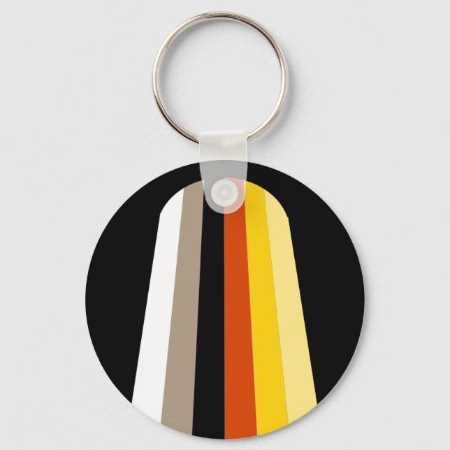 Long Hair Pride Flag Key Ring (Front)