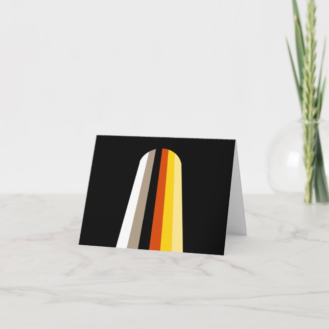 Long Hair Pride Flag Thank You Card (Front)