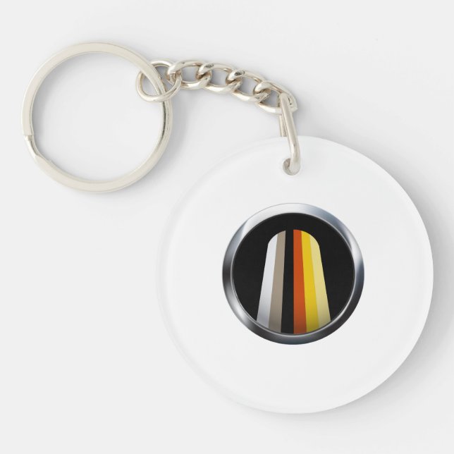Long Hair Pride Key Ring (Front)