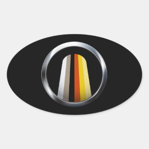 Long Hair Pride Oval Sticker