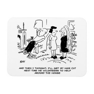 Long Hair Style Due to No Haircut or Hair Styling Magnet