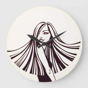 Long Haired Beauty Wall Clock
