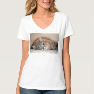 Long Haired Blue Russian Cat by Shirley Taylor T-Shirt