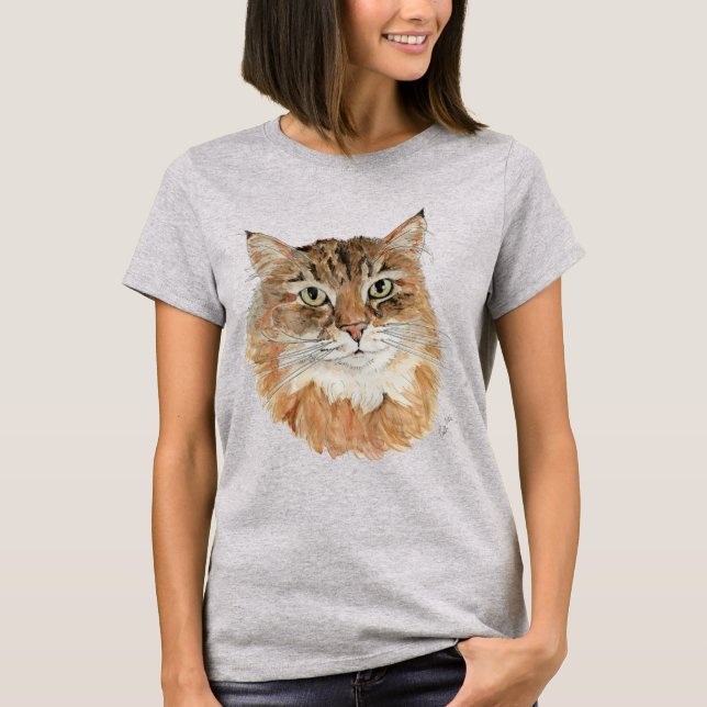 Long-haired cat T-Shirt (Front)