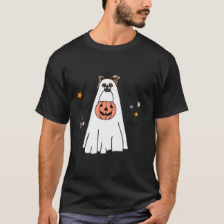 Long Haired Chihuahua Boo Ghost Dog Lover Hallowee T-Shirt