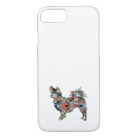 Long Haired Chihuahua Geo Silhouette Plaid Case-Ma