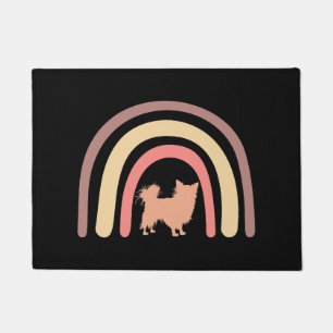 long haired chihuahua - love cute pet dog mum dad  doormat