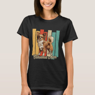 Long-Haired Chihuahua Mum Vintage Dog Mama Mothers T-Shirt