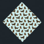 Long-haired Dachshund Bandanna<br><div class="desc">This design features cute long-haired dachshunds. Customise this design by selecting a background colour of your choice.</div>
