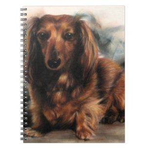 Long Haired Dachshund dog Notebook