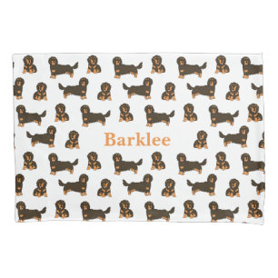 Long-haired Dachshund Personalized Pillowcase