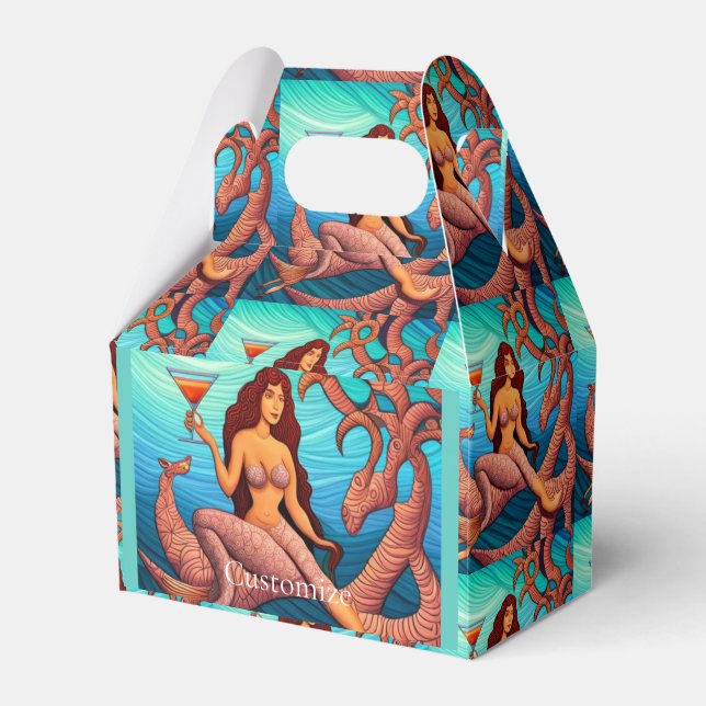 Long-haired Martini Mermaid Thunder_Cove  Favour Box (Front Side)
