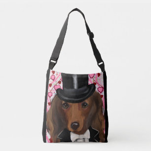 LONG HAIRED RED DOXIE CROSSBODY BAG