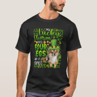 Long Haired Tan Chihuahua Green Hat Charm St Patri