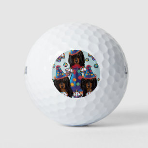 Long HairedBlack Dachshunds Golf Balls