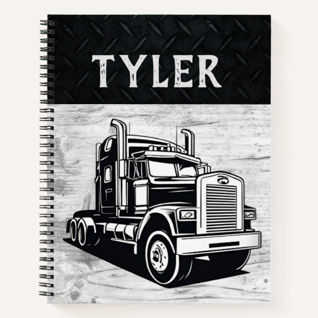 Long Haul Transport Truck Log Book Name  (Front)