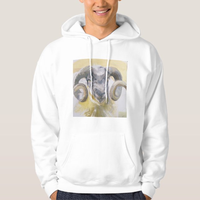 Long Horn Sheep 2 Hoodie (Front)