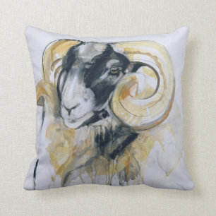 Long Horn Sheep Cushion